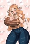 big_breasts biped breasts cleavage clothed clothing female hair solo luvon animal_humanoid bovid bovid_humanoid bovine bovine_humanoid cattle_humanoid humanoid mammal mammal_humanoid