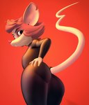 angry anthro big_butt black_clothing black_suit butt clothing female hair mouse_ears mouse_tail pupils short_hair simple_background solo suit teeth thick_thighs lostworkszx animaniacs animaniacs_(2020) warfare_machine warner_brothers julia_brain warfare_julia mammal mouse murid murine rodent 2023 3d_(artwork) digital_media_(artwork) hi_res source_filmmaker_(artwork)