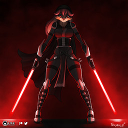 anthro bodysuit boots cape clothing dual_wielding female footwear holding_object holding_weapon hood lightsaber looking_at_viewer melee_weapon red_eyes red_lightsaber shoes sith skinsuit smile smirk solo tight_clothing weapon conditional_dnp tailsrulz star_wars star_wars_visions lop_(star_wars_visions) lagomorph lepi leporid mammal 1:1 2021