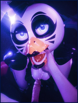 accessory after_fellatio after_oral after_sex alternate_costume alternative_fashion anthro beak black_lipstick black_makeup bodily_fluids bow_ribbon breasts cleavage clothed clothing cum cum_on_beak cum_on_breasts cum_on_face cum_string duo female genital_fluids genitals goth hair hair_accessory hair_bow hair_ribbon half-closed_eyes lipstick looking_at_viewer machine makeup male male/female narrowed_eyes offscreen_male on_model penis ribbons solo_focus teeth white_body mrcourage616 ashley_orange_(modeler) five_nights_at_freddy's five_nights_at_freddy's:_security_breach scottgames steel_wool_studios glamrock_chica animatronic avian bird chicken galliform phasianid robot robot_anthro 3d_(artwork) digital_media_(artwork) hi_res