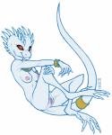 anthro anus breasts female genitals horn looking_at_viewer nipples non-mammal_breasts nude paws pussy red_eyes smile solo misericorde kobold scalie 2017 hi_res