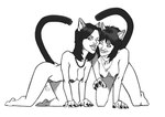 age_difference black_hair breasts claws duo female hair jewelry necklace nipples nude one_eye_closed pubes square_crossover wink unknown_artist joan_jett_&_the_blackhearts joan_jett animal_humanoid cat_humanoid felid felid_humanoid feline feline_humanoid humanoid mammal mammal_humanoid hi_res monochrome