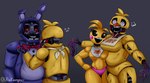 anthro beak beakless female group machine male red_eyes sharp_teeth teeth toothed_beak trio wire e4hargus five_nights_at_freddy's five_nights_at_freddy's_2 scottgames toy_chica_(fnaf) withered_bonnie_(fnaf) withered_chica_(fnaf) animatronic avian bird chicken galliform gallus_(genus) lagomorph leporid mammal phasianid rabbit robot absurd_res hi_res