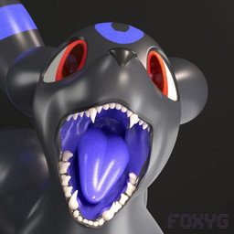 black_body blue_tongue feral imminent_vore looking_at_viewer male markings mouth_shot open_mouth red_eyes red_markings smile solo teeth teeth_showing tongue foxygrandpaa nintendo pokemon eeveelution generation_2_pokemon pokemon_(species) shiny_pokemon umbreon 1:1 3d_(artwork) 3d_animation animated blender_(artwork) blender_cycles_(artwork) digital_media_(artwork) hi_res huge_filesize no_sound short_playtime video