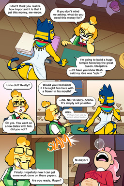 anthro blush blush_stickers bodily_fluids bubble clothed clothing dialogue eyelashes eyewear female glasses group long_eyelashes panties rear_view sleeping snot snot_bubble speech_bubble text trio underwear upskirt lovetopullmicke animal_crossing nintendo ankha_(animal_crossing) isabelle_(animal_crossing) villager_(animal_crossing) canid canine canis domestic_cat domestic_dog felid feline felis human mammal 2:3 absurd_res comic english_text hi_res