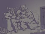 alcohol anatomically_correct anatomically_correct_genitalia anatomically_correct_penis animal_genitalia animal_penis anthro anthro_on_anthro aroused balls bear_ears belly beverage big_balls big_belly biped bodily_fluids boxer_briefs boxers_(clothing) bulge bulge_fondling bulge_grab bulge_grope bulge_groping bulge_growth bulge_play bulge_rub bulge_rubbing bulge_through_clothing bulge_under_clothes claws clothed clothes_on_floor clothes_pile clothing container cup detailed_background dozing_off drinking_glass duo electronics equine_genitalia equine_penis erection excessive_genital_fluids excessive_precum eyes_closed feet fully_clothed fur furniture furry_tail genital_fluids genitals glass glass_container glass_cup hair hooves huge_balls inside juice key keyring leaking_precum licking licking_lips long_tail male male/male male_anthro mane mane_hair on_sofa overweight overweight_male partially_clothed paws penis plantigrade precum precum_through_clothing precum_through_underwear rug sex short_fur sleep_sex sleeping sleeping_anthro sleeping_on_couch sleeping_on_sofa slightly_chubby sofa tail television television_remote three-quarter_view tongue tongue_out tv_remote underwear underwear_only unguligrade ursine_ears wet wet_clothing whiskey whiskey_glass mukinky barnaby_(vorell) kuruk_(character) asinus bear brown_bear donkey equid equine grizzly_bear mammal ursidae ursine 2025 digital_drawing_(artwork) digital_media_(artwork) hi_res shaded sketch