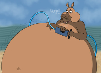 air_inflation air_pump air_pump_in_butt anthro belly big_belly female hose hose_inflation huge_belly hyper hyper_belly inflation solo urp nickthedragon2002 dreamworks madagascar_(series) gloria_(madagascar) common_hippopotamus hippopotamid mammal hi_res