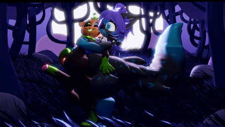 5_fingers anal anal_orgasm anal_penetration anthro anthro_on_anthro anthro_penetrated anthro_penetrating anthro_penetrating_anthro audible_ejaculation balls bell bell_collar belly belly_inflation big_balls big_butt big_penis big_tail black_body black_fur black_penis black_sclera black_skin black_tail blue_body blue_eyes blue_fur blue_highlights blue_markings blue_tail_tip bodily_fluids bodyguard_position bouncing_balls bouncing_penis butt circumcised collar cum cum_inflation cum_inside cum_while_penetrated cumshot curvy_figure dipstick_tail duo ejaculation erection eyes_closed feet fingers food for_a_head forest forest_background from_behind_position fruit fur genital_fluids genitals glans glistening glistening_butt glistening_genitalia glistening_glans glistening_legs glistening_penis glistening_thighs gloves_(marking) green_eyes green_markings green_penis green_tail_tip green_tongue hair half-closed_eyes hands-free heart_eyes heart_symbol highlights_(coloring) holding_another huge_tail humanoid_hands hyper hyper_tail inflation light looking_pleasured male male/male male_penetrated male_penetrating male_penetrating_male markings moonlight multicolored_body multicolored_fur multicolored_penis multicolored_skin narrowed_eyes nature nature_background nude obscured_penetration open_mouth open_smile orange_tail orgasm orgasm_face penetration penile penile_penetration penis penis_in_ass pink_glans plant pumpkin pumpkin_head purple_hair purple_nose rock sex side_view smile standing standing_sex tail tail_markings thick_thighs thrusting tongue tree two_tone_body two_tone_fur two_tone_skin two_tone_tail white_sclera fanfurry balpal_(modeler) pastelnerd_(sound) kalebur_(latyproto) pumkat domestic_cat felid feline felis food_creature mammal object_head 16:9 2025 3d_(artwork) 3d_animation 4k absurd_res animated colored digital_media_(artwork) hi_res lighting shaded short_playtime sound webm widescreen