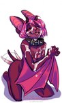 anthro bodily_fluids collar collar_only colored_nails cum cum_on_arm cum_on_face cum_on_wings eyes_closed genital_fluids hair horn kneeling male membrane_(anatomy) membranous_wings nails nipples nude pink_body pink_hair pink_nails short_hair simple_background solo tail tail_motion tailwag tongue tongue_out white_background wings trixythespiderfox kullax bat mammal 2019 digital_media_(artwork) hi_res
