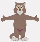 anthro barefoot clothed clothing feet male overweight overweight_male simple_background skimpy solo speedo swimwear topless white_background neenya disney talespin douglas_benson domestic_cat felid feline felis mammal absurd_res hi_res