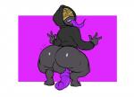 animal_genitalia animal_penis balls bandage big_butt big_penis biped bottomless butt clothed clothing equine_genitalia equine_penis genitals hoodie hoodie_only jacket long_tongue looking_at_viewer male not_furry penis purple_penis purple_tongue sharp_teeth smile solo teeth thick_thighs tongue tongue_out topwear topwear_only wraps pokebraix spooks_(agrievousspooks) alien humanoid