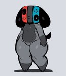 anthro breast_expansion breast_jiggle breasts expansion female floppy_ears grey_background jiggling simple_background solo standing crumbleferret nintendo nintendo_switch nintendo_switch_2 switch_dog switch_dog_2 canid canine canis domestic_dog mammal 2025 animated short_playtime