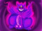 aura balls erection fangs genitals grin looking_at_viewer male penis smile solo teeth vein veiny_penis monsterblender nintendo pokemon generation_6_pokemon mega_evolution mega_gengar pokemon_(species)