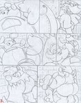 anthro big_butt bottomwear butt clothing denim denim_bottomwear denim_clothing duo female female_pred jeans looking_back male oral_vore pants same_size_vore sharp_teeth simple_background teeth vore white_background virus-20 canid canine canis domestic_dog mammal wolf 2021 comic sketch