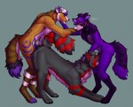 after_kiss anal anal_penetration animal_genitalia animal_penis anthro anthro_on_feral anthro_penetrating anthro_penetrating_feral bestiality black_claws bodily_fluids brown_body brown_fur canine_genitalia canine_penis chest_tuft claws digitigrade erection fellatio feral feral_penetrated finger_claws fur genitals grey_body grey_fur group group_sex intraspecies intraspecies_bestiality knot knotted_penis male male/male male_on_feral male_penetrated male_penetrating male_penetrating_male monotone_background nude oral oral_penetration penetration penile penile_penetration penis pink_penis purple_body purple_fur purple_knot purple_penis quadruped red_body red_fur saliva saliva_string sex simple_background spitroast tail tail_grab threesome toe_claws trio tuft white_body white_fur cattont aura_(furrypurpleaura) epsole canid mammal hi_res