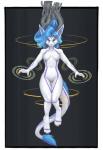 4_toes 5_fingers anthro blue_eyes blue_hair blue_lips blue_nose claws digitigrade feet female fingers hair lips looking_at_viewer machine navel smile solo toe_claws toes foxmode zeta_(fluff-kevlar) android kleika mammal robot 2019 absurd_res digital_media_(artwork) hi_res