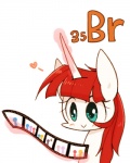 2015 4:5 bromine english_text equid equine female feral friendship_is_magic glowing hair hasbro heart_symbol horn joycall3 lauren_faust_(character) levitation magic mammal my_little_pony mythological_creature mythological_equine mythology red_hair simple_background solo text unicorn white_background