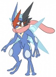 ambiguous_gender anthro long_tongue red_eyes solo tongue tongue_out unknown_artist nintendo pokemon ash-greninja amphibian generation_6_pokemon greninja pokemon_(species)