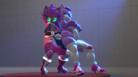 ambiguous_gender anthro balls big_breasts big_penis black_sclera bodily_fluids breasts butt clothing crossgender cum cum_while_penetrated duo erection fast_sex female female/female footwear footwear_only fur genital_fluids genitals gloves green_eyes gynomorph gynomorph/gynomorph handwear high_heels high_heels_only intersex intersex/intersex intersex_penetrated intersex_penetrating legwear machine metallic_body mostly_nude nipples nude penetration penile penis pink_body purple_body purple_fur sex shoes tail megaswitchsfm lagoonsfx sega sonic_the_hedgehog_(series) amy_rose blaze_the_cat metal_amy android domestic_cat eulipotyphlan felid feline felis hedgehog mammal robot animated short_playtime sound webm