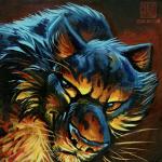 ambiguous_gender feral fur solo keovi felid mammal pantherine tiger 1:1 2015 headshot_portrait icon portrait restricted_palette