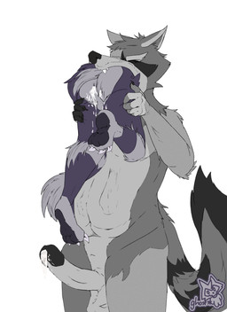 anthro anthro_pred anthro_prey balls biped black_pawpads bodily_fluids bone bone_mask butt claws cum cum_in_ass cum_inside cum_inside_prey cum_on_penis curved_penis duo eyes_closed fangs fluffy fluffy_tail fur fur_tuft genital_fluids genitals grey_body grey_fur hand_imprint hand_on_legs hand_on_thighs head_first imprint leg_grab male male/male male_pred male_prey markings mask oral_vore partially_inside pawpads penis prey_in_mouth purple_body purple_fur ring_(marking) ringed_tail same_size_vore simple_background striped_markings striped_tail stripes swallowing tail tail_markings teeth text thigh_grab tuft unusual_fur_pattern vore white_background willing_pred willing_prey ghostst ghost_(ghostst) felid feline mammal procyonid raccoon skullcat_(species) absurd_res english_text hi_res watermark