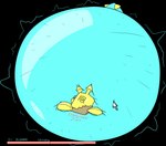 belly blue_belly blue_body blue_text close_to_bursting creaking drop_shadow folder imminent_popping implied_popping motion_lines poking simple_background text transparent_background white_body yellow_body bloatable deltarune undertale_(series) virovirokun 2024 absurd_res alpha_channel hi_res