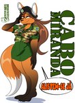 anthro biped brazil breasts female military solo moisesgrafic miranda_(naythf) canid canine mammal maned_wolf absurd_res hi_res