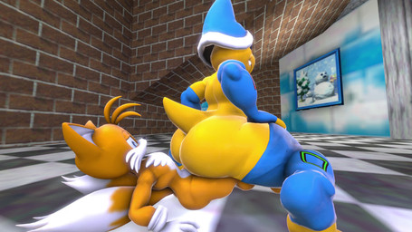 anal anal_penetration anthro anthro_on_anthro anthro_penetrated anthro_penetrating anthro_penetrating_anthro anthro_penetrating_male big_butt blue_clothing blue_eyes blue_hat blue_headwear bouncing_butt brick butt checkered checkered_floor clothing countershade_tail countershade_torso countershading crouching crouching_reverse_cowgirl duo femboy femboy_penetrating fingerless_gloves fox_ears fur gloves handwear hat headgear headwear huge_butt interspecies lying male male/male male_on_bottom male_on_top male_penetrated male_penetrating male_penetrating_anthro male_penetrating_male nude on_back on_bottom on_top orange_body orange_fur painting_(object) peach's_castle penetration penile penile_penetration penis_in_ass plap_(sound) power_bottom reverse_cowgirl_position sex stirrup_legwear tail whiskers yellow_body glaskanosvki kabalmystic_(modeler) mario_bros nintendo sega sonic_the_hedgehog_(series) kamek miles_prower canid canine fox koopa magikoopa mammal scalie 16:9 3d_(artwork) 3d_animation animated digital_media_(artwork) hi_res high_framerate short_playtime sound source_filmmaker_(artwork) video widescreen
