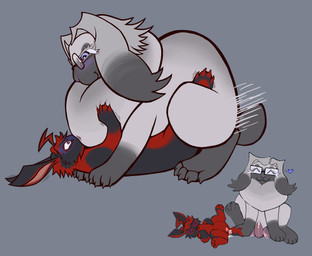 alternate_species anal anatomically_correct anatomically_correct_genitalia animal_genitalia animal_penis asphyxiation bodily_fluids cum cum_in_ass cum_inflation cum_inside dewlap_(anatomy) dizzy_eyes duo eyewear feral forced fur furrification genital_fluids genitals glasses inflation intraspecies lagomorph_genitalia lagomorph_penis male male/male penis rape red_body red_fur sex smothering wearing_glasses white_body white_fur toxoplasmosis_(toxoplasmatinae) the_hundred_line:_last_defense_academy eito_aotsuki takumi_sumino domestic_rabbit lagomorph leporid mammal oryctolagus rabbit hi_res