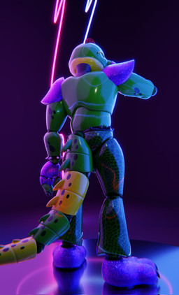 3_toes 4_fingers anthro balls barely_visible_balls barely_visible_genitalia belt black_claws bottomwear bracelet claws clothed clothing eyewear feet fingerless_gloves fingers genitals glasses glistening glistening_body glistening_clothing gloves green_body green_bottomwear green_clothing green_pants hair handwear jewelry long_tail machine male markings mohawk neon_lights non-mammal_balls pants pawpads purple_clothing purple_fingerless_gloves purple_gloves purple_handwear purple_paws rear_view red_hair reflective_floor segmented_tail shoulder_pads solo spiked_bracelet spikes spikes_(anatomy) spots spotted_body studded_belt studs tail toes topless topless_anthro topless_male wearing_glasses vincead jizzyfox_(modeler) five_nights_at_freddy's five_nights_at_freddy's:_security_breach scottgames steel_wool_studios montgomery_gator animatronic crocodile crocodilian reptile robot robot_anthro scalie 3d_(artwork) digital_media_(artwork) hi_res