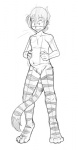 2009 andromorph_(lore) belly big_belly bottom_swap conditional_dnp crossgender digital_media_(artwork) digitigrade fur human hybrid intersex keidran male mammal markings monochrome navel nude pregnant pregnant_male simple_background sketch sketchbook_(artwork) solo striped_body striped_fur striped_markings striped_tail stripes surprise tail tail_markings tom_fischbach trace_legacy transformation twokinds white_background