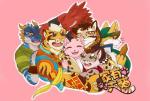 anthro blush countershading eyewear fur glasses green_eyes group male smile stonehitballs mythology nekojishi studio_klondike hynos_(nekojishi) likulau lin_hu ragoo_laront_(nekojishi) randolph_(nekojishi) shu-chi canid canine clouded_leopard dragon felid feline felis fox leopard_cat lizard mammal mythological_creature mythological_scalie pantherine prionailurus reptile scalie tiger