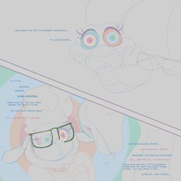 anthro color_coded_text dialogue duo eyewear female feral glasses hypnosis hypnotic_eyes hypnotized_female mind_control prison_uniform spiral spiral_eyes khreis disney zootopia dawn_bellwether bovid caprine mammal reptile scalie sheep snake 1:1 2025 hi_res spot_color