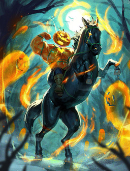 black_body black_fur clothing duo food footwear for_a_head fruit fur holidays male moon muscular muscular_male plant pumpkin pumpkin_head riding shoes papyuuno halloween equid equine horse mammal object_head spirit 2025 color_contrast hi_res
