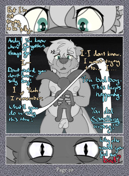 anthro balls carrying_another close-up cross-popping_vein dialogue duo exclamation_point fangs front_view fur genitals green_eyes hair half-closed_eyes holding_another judgemental_look long_ears looking_at_another male narrowed_eyes nipples nude otter_tail penis plushie question_mark sharp_teeth small_balls small_penis standing teeth text tongue young young_anthro young_male dasherslash andy_(dasherslash) animate_inanimate living_plushie mammal mustelid otter 2025 comic digital_media_(artwork) english_text hi_res monochrome