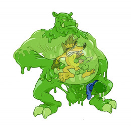 absorbing anthro bodily_fluids corruption cum cumshot duo ejaculation embedded_in_goo feet foot_focus genital_fluids goo_transformation green_slime male mutual_masturbation transformation vore timbits activision crash_bandicoot_(series) toys_for_bob crash_bandicoot sludge_(crash_bandicoot) bandicoot domestic_pig goo_creature mammal marsupial suid suine sus_(pig) hi_res