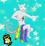 alternate_rainbow_pride_colors anthro first_art_piece flag flag_(object) holding_flag holding_object lgbt_pride male pattern_background pride_color_flag pride_colors rainbow_flag rainbow_pride_colors rainbow_pride_flag rainbow_symbol simple_background six-stripe_rainbow_pride_colors solo star star-shaped_background star_polygon dante_mutt_(artist) american_opossum mammal marsupial virginia_opossum