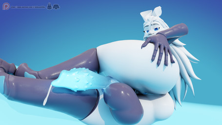 anthro balls big_balls big_butt blue_penis bodily_fluids butt genitals glistening glistening_balls glistening_genitalia glistening_legs glistening_penis gynomorph intersex knot penis solo sweat wet pandoraingrid_(artist) mikeantilike_(character) arthropod insect lepidopteran moth 16:9 4k absurd_res hi_res widescreen