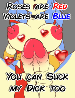 anthro areola balls big_breasts big_penis black_collar black_nose blue_body blue_fur blue_hair bracelet breasts clothing collar first_person_view front_view fur genitals gold_(metal) gold_bracelet gold_jewelry gynomorph hair hand_on_own_penis hand_on_penis heart_symbol holidays intersex inviting jewelry long_hair multicolored_body multicolored_fur nipples penis pink_areola pink_nipples red_clothing slit_dress solo text tongue tongue_out two_tone_body two_tone_fur valentine's_day_card yellow_body yellow_bracelet yellow_fur charliepops valentine's_day afrodita_(charliepops) canid canine canis domestic_dog mammal 2026 digital_media_(artwork) english_text hi_res