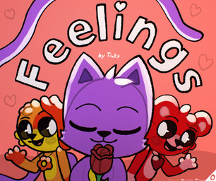 anthro black_eyes blush blush_lines charm_(jewelry) eyes_closed female flower fur group heart_symbol jewelry long_tail male necklace open_mouth orange_body orange_fur plant pupils purple_body purple_fur red_body red_fur rose_(flower) smile smiling_at_another smiling_at_each_other tail text trio white_pupils tinky mob_entertainment poppy_playtime smiling_critters bobby_bearhug catnap_(poppy_playtime) dogday_(poppy_playtime) bear canid canine canis domestic_cat domestic_dog felid feline felis mammal comic cover cover_art cover_page hi_res url