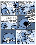 ambiguous_gender anthro award beak dialogue holidays humor speech_bubble text trophy what nedroid thanksgiving beartato reginald_(nedroid) avian bear bird mammal 2010 4:5 comic english_text