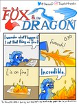 anthro blue_body blue_hair blue_scales breath_powers burning dialogue elemental_manipulation emoticon fire fire_breathing fire_manipulation frill_(anatomy) hair humor open_mouth owo paper scales solo speech_bubble text thessus_(artist) mythology tedry_(fox_and_dragon) aquatic_dragon dragon marine mythological_creature mythological_scalie scalie 2020 absurd_res comic digital_media_(artwork) english_text hi_res