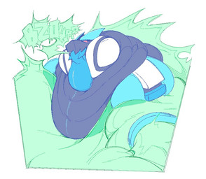 anthro black_body blue_body burping cybernetics double_chin electricity green_body huge_cheeks jagged_mouth love_handles machine male morbidly_obese morbidly_obese_anthro morbidly_obese_male obese obese_anthro obese_male overweight overweight_anthro overweight_male red_eyes solo thick_neck white_body boot_(artist) capcom mega_man_(series) mega_man_star_force omega-xis alien cyborg electricity_creature elemental_creature em_being 2021 colored sketch