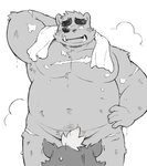 anthro belly duo eye_patch eyewear humanoid_hands kemono male musclegut muscular nipples overweight overweight_male scar towel diru11 the_spicy_ninja_scrolls gouki_(the_spicy_ninja_scrolls) shichimi_(the_spicy_ninja_scrolls) bear canid canine canis domestic_dog mammal 2020 absurd_res hi_res