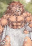 2014 abs anthro bard biceps big_muscles biped black_nose blush bodily_fluids bomb_(artist) brown_body brown_fur brown_hair convenient_censorship cum cum_bath cum_covered cum_everywhere cum_in_mouth cum_inside cum_on_arm cum_on_belly cum_on_body cum_on_chest cum_on_face cum_on_hand cum_on_leg cum_on_nipples erection excessive_cum excessive_genital_fluids felid front_view fur genital_fluids genitals hair huge_muscles leo_(red_earth) lion lying male mammal mane messy muscular muscular_anthro muscular_male muscular_sub nipples nude pantherine pecs penis red_earth sitting solo submissive tan_body tan_fur