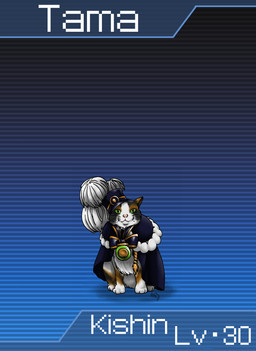 abstract_background ambiguous_gender bow_ribbon calico_pattern cape clothing feral green_eyes hat hat_feather headgear headwear kepi looking_at_viewer loose_feather loredump_in_description medallion paws pixelated_text pupils regalia sitting slit_pupils solo text wearing_cape wearing_hat whiskers thematicconversion wakayama_electric_railway_co_ltd honorary_eternal_stationmaster_tama calico_cat deity domestic_cat felid feline felis mammal 2015 english_description english_text female_(lore)