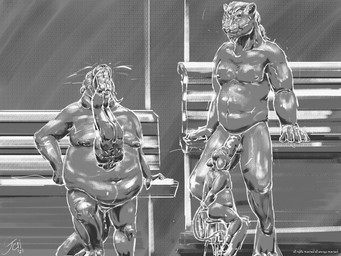 after_sex anthro belly bench bodily_fluids bound cum erection female forced furniture genital_fluids genitals group hands_tied imminent_vore internal larger_pred male male/female male/male male_pred navel nipples nude_male nude_pred oral oral_penetration oral_vore overweight penetration penis rape sex size_difference smaller_male standing stool tail text unwilling_prey vore vulva white_text willing_pred jeri_kleinlowe george_(bottler) felid feline mammal mouse murid murine mustelid otter rodent 2022 4:3 greyscale monochrome signature