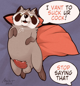 animal_genitalia animal_penis balls clothed clothing costume dialogue erection feral fur genitals grey_body grey_fur holidays looking_at_viewer male open_mouth penis simple_background solo speech_bubble stated_homosexuality stated_sexuality teeth text conditional_dnp mabit halloween mammal procyonid raccoon vampire 2018 digital_media_(artwork) english_text hi_res signature