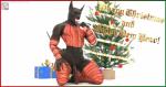 2017 3d_(artwork) 5_fingers absurd_res adobe_photoshop_(artwork) anthro anubian_jackal anubis azentaru_(r-a-s-p) balls barefoot biped black_body black_skin border bottomless candy candy_cane canid canine canis christmas christmas_present christmas_tree clothed clothing deity dessert digital_media_(artwork) egyptian_mythology english_text feet fingers food front_view genitals gift half-erect hi_res holidays humanoid_genitalia humanoid_penis jackal kneeling licking looking_at_viewer male mammal merry_christmas middle_eastern_mythology mythology navel open_mouth penis plant poser_(artwork) r-a-s-p_(artist) simple_background solo text tongue tongue_out tree url white_background yellow_eyes