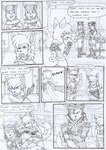 angry anthro black_and_white block boots bottomwear canid canine chair chevka clothing comic command crossed_arms curled_tail dialogue dot_eyes duncan_(kitfox_crimson) english_text evil_grin eyes_closed female footwear fur furniture general_sonov gesture gloves group hair hand_gesture handwear hat headgear headwear helping insult kangaroo kitfox-crimson lifting long_hair looking_at_another looking_at_viewer looking_back macropod male mammal marsupial military_uniform monochrome motion_lines natasha_(kitfox-crimson) onomatopoeia open_mouth pain pants pockets pointing pointing_at_viewer profanity proud runway russian screaming shirt shoes sketch slap smile smirk sound_effects speech_bubble standing star_symbol stolen_generation tail text topwear uniform